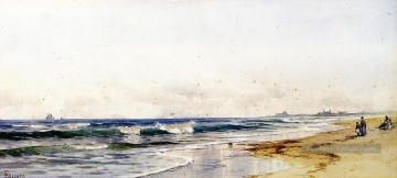 Far Rockaway plage moderne Plage Alfred Thompson Bricher Peinture à l'huile